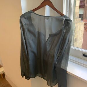 Vanessa Bruno Sheer Gray Blouse